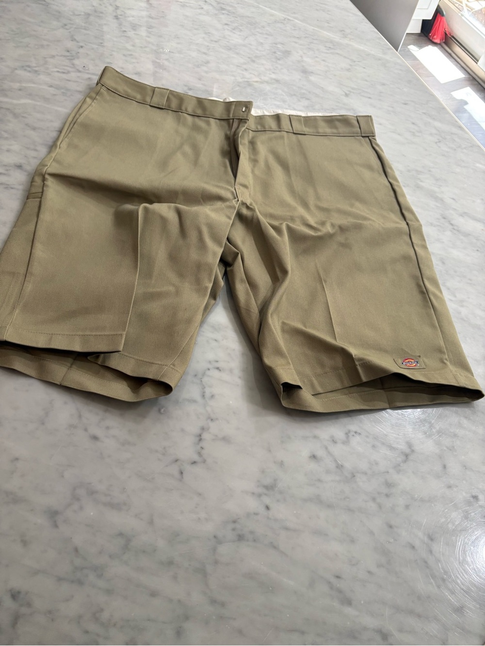 Dickies Men's Khaki Flat Front Work Shorts